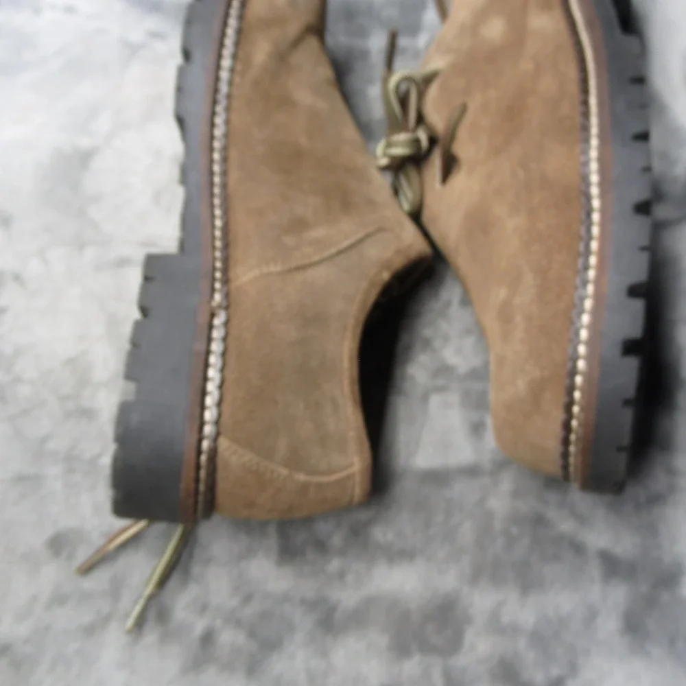 Stockerpoint Shoes Mens 9 Brown Suede‎ Leather Loafer Lace Up Round Toe Casual